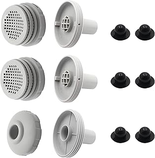 Pool Replacement Parts, 25022E Above Ground Pool Parts Kit Swimming Pool Water Jet Connector Kits Pool Accessories with Nozzle 2 Pool Strainer Connector Kit, 2 Pool Grid 6 Hole Plug