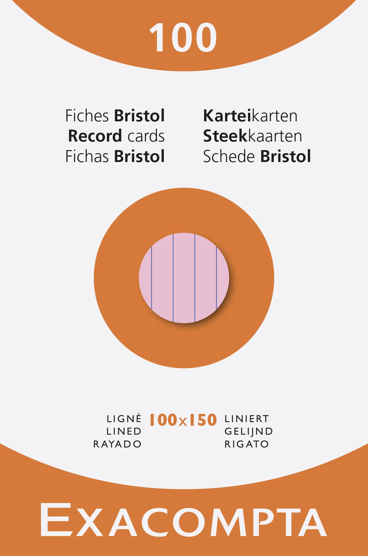 Exacompta 10 Boxen 100 Karteikarten Liniert 100 x 150 mm Sortiert