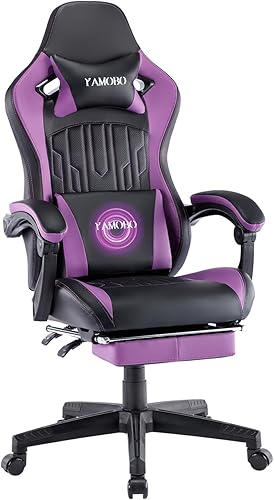 Silla reclinable para juegos con reposapiésreposabrazos de lingote, sillas de computadora de estilo moderno grandes y altas con soporte lumbar de