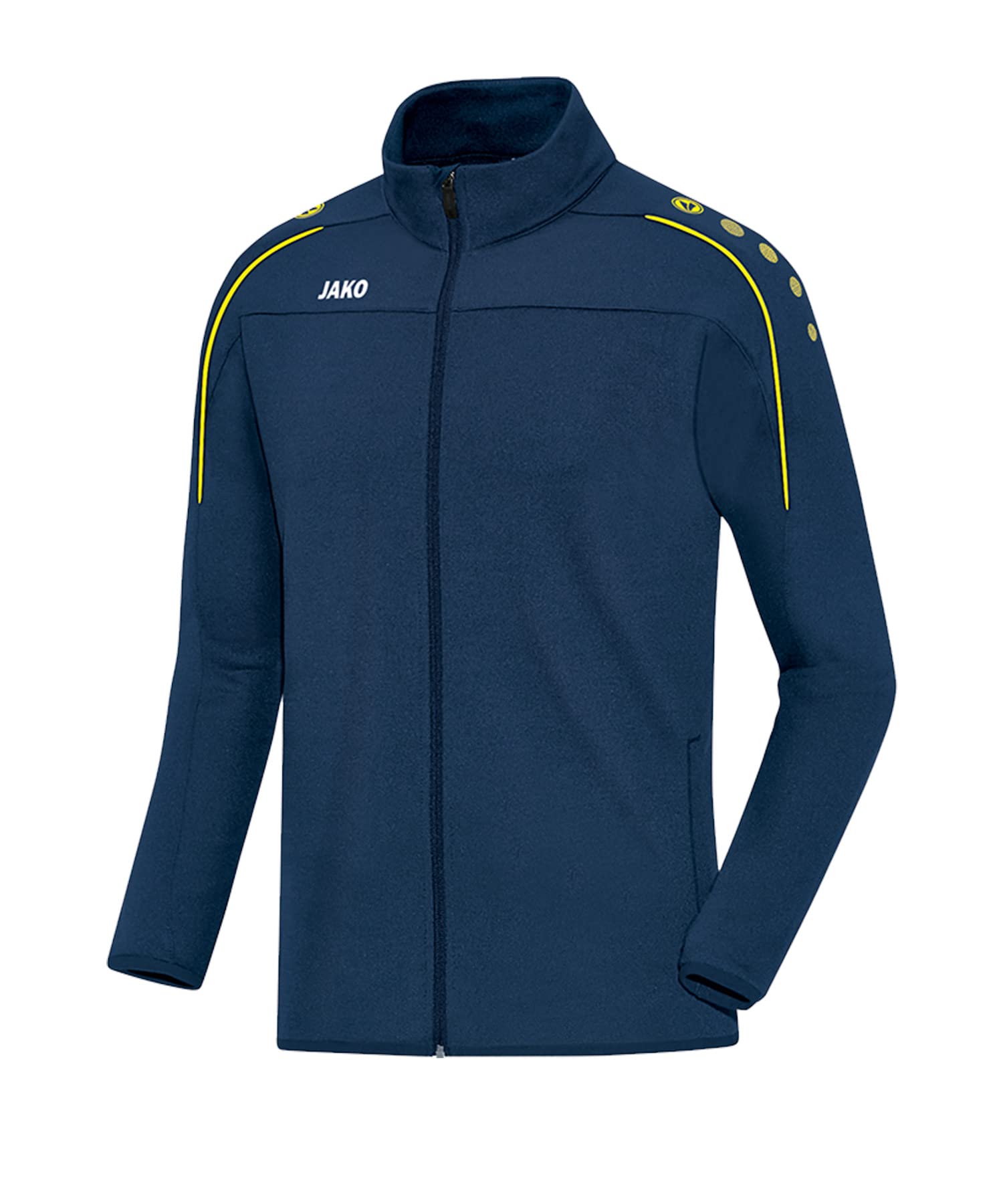 JAKO Classico Women's Casual Jacket, Womens, 9850, nightblue/Citro, 42