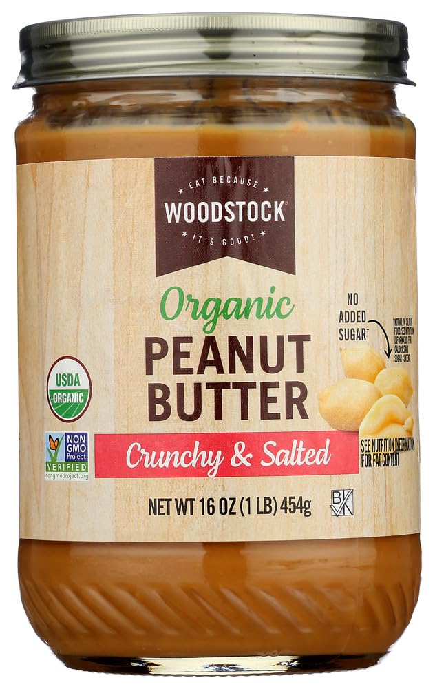 Organic Crunchy Peanut Butter 16 Ounces (Case of 12)
