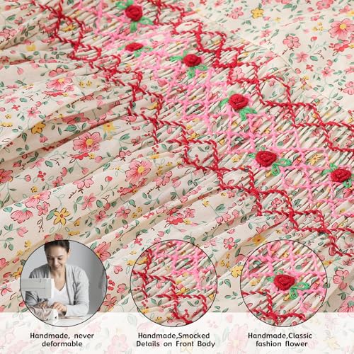 Toddler Easter Dress Girls Dresses Smocked Vintage Birthday Summer Floral Cotton Wedding Little Girl Dress3