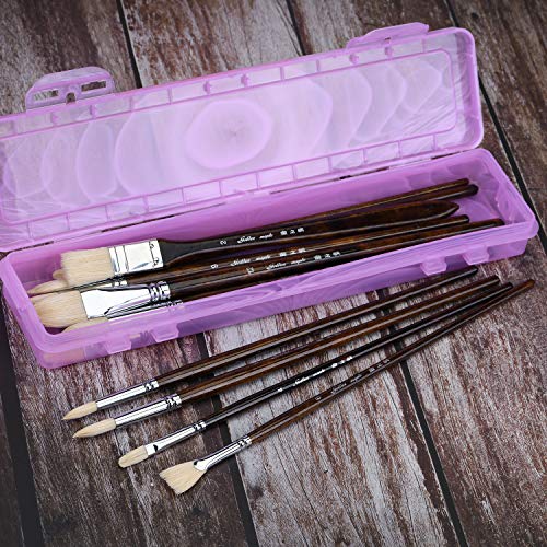 Fuumuui FUUMUUI456Y Oil Paint Brushes, 11Pcs Professional Natural Hog Bristle Acrylic Paint Brush Set Perfect thumb #6