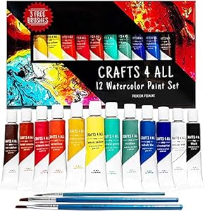 Crafts 4 All WC Aquarell-Malset 12 Farben
