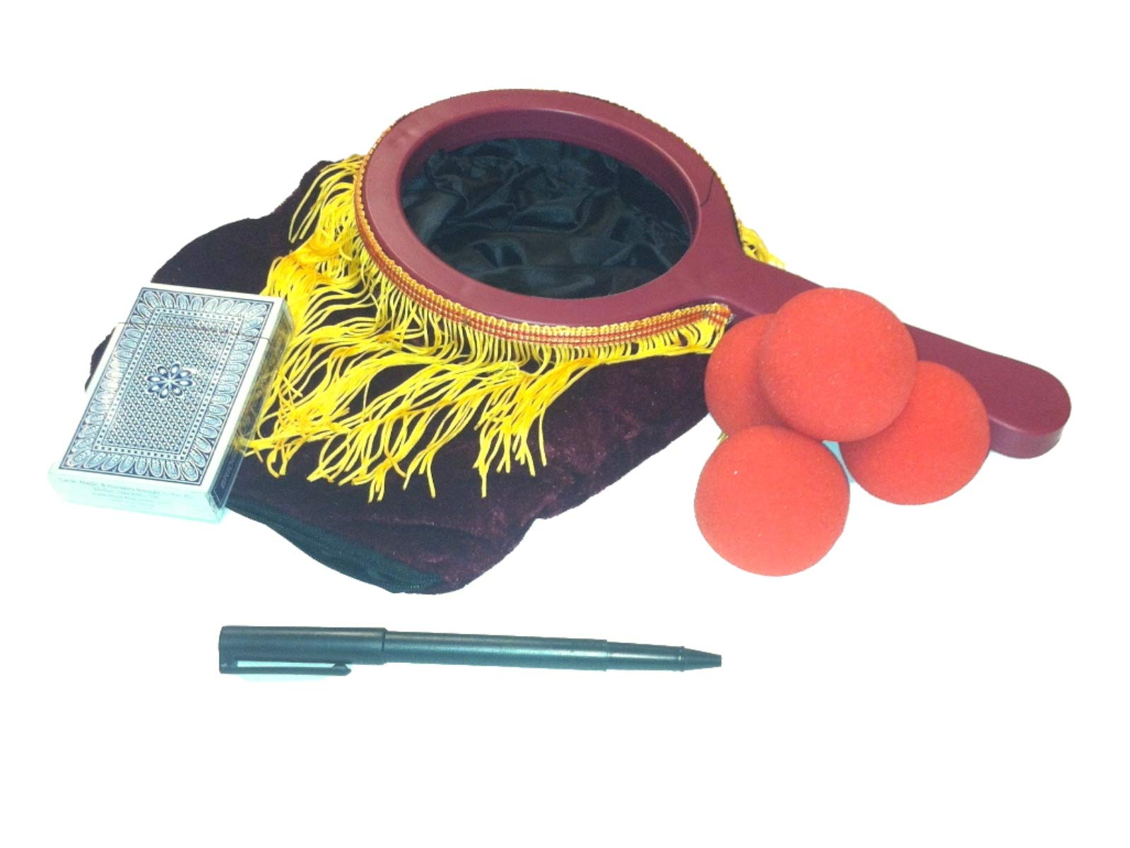 Complete Magic Set--Includes Big Fringe Zipper Change Bag; 4 Red Sponge Balls; Svengali Deck and Penetrating Pen