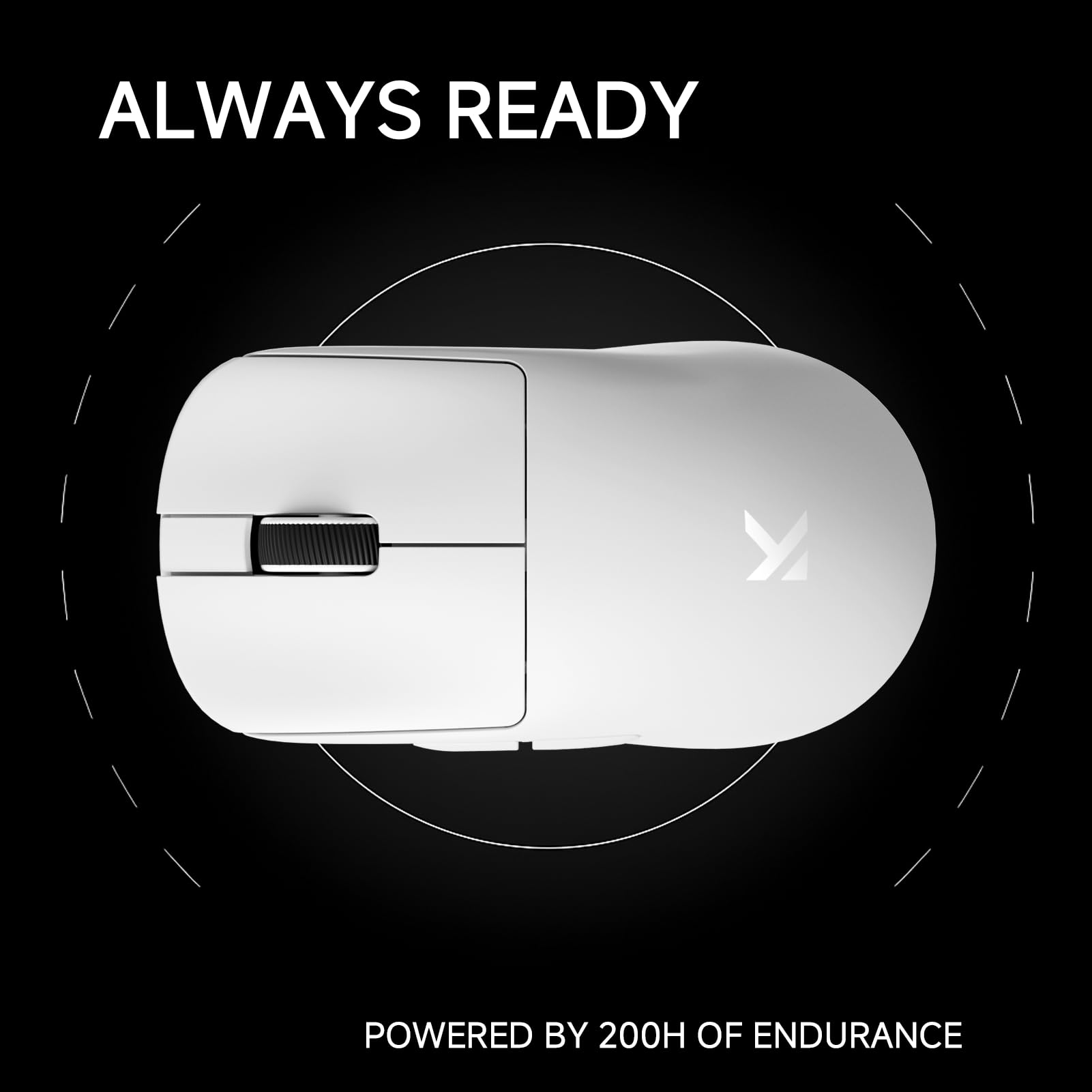 FOXMM x MCHOSE L7 Pro Mysz Superlight 39g, Czujnik 26 000 DPI, Regulacja 6 DPI, Częstotliwość Przesyłania 8K Hz Ultraszybkim Odbiornikiem, Bezprzewodowa/Przewodowa Mysz do Gier BT/2,4 G, Bateria 250 h