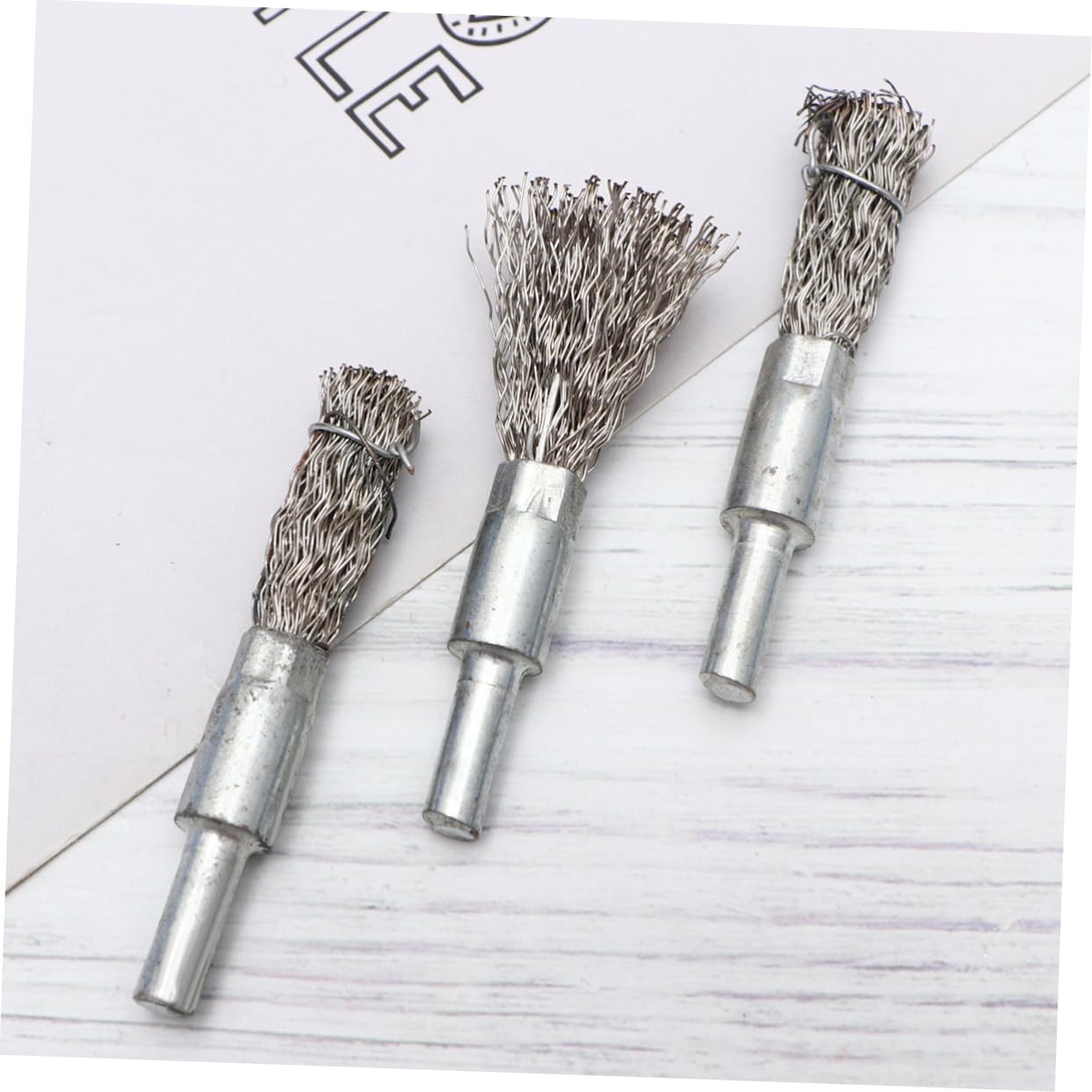 FOMIYES 15 Pcs Handheld Electric Drill Brush Head Test Tube Brush Durable Accessory Useful Stainless Steel Wire Brush Polishing Head