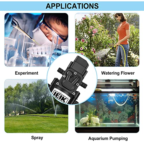 Image of 12 Volt Diaphragm Pump 3LPM 0.8 GPM 100PSI Self Priming Sprayer Pump 12V DC Fresh Water Pump Water Pressure Switch for RV Camper Marine Boat Lawn (30W)