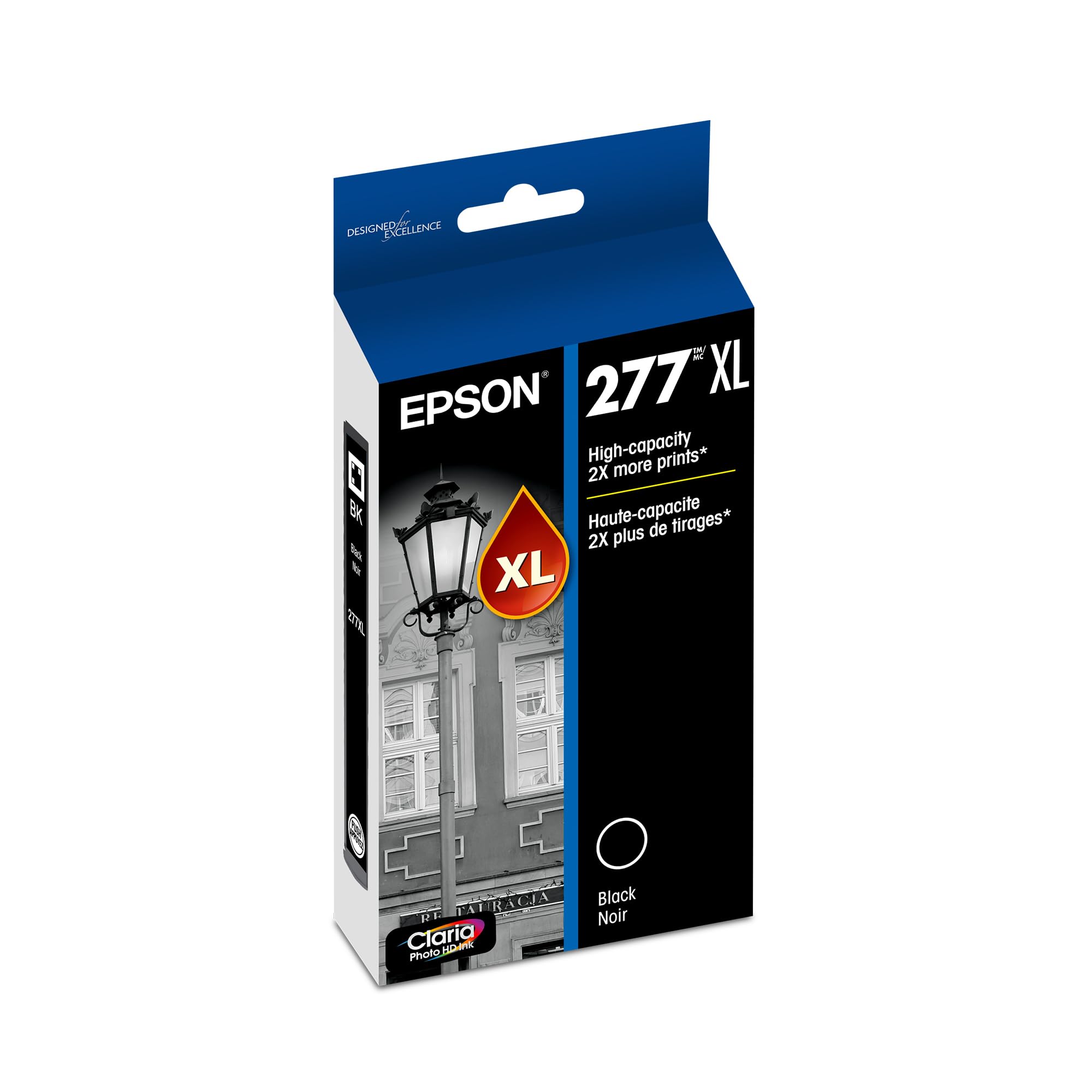 EPSON 277 Claria Photo HD Ink High Capacity Photo Black Cartridge (T277XL120-S) Works with Expression Photo XP-850, XP-860, XP-950, XP-960, XP-970