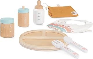 Miniland Doll Wooden Feeding Set - Quality, ECO, Imaginative