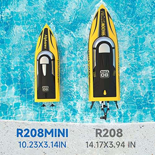 Alpharev Rc Boats For Kids - R208Mini Double Motor Remote Control Boat For Pool And Lake, 2.4Ghz Rc Speed Boat With Rechargeable Battery, Summer Outdoor Water Toys Birthday Gifts For Boys #TOP1