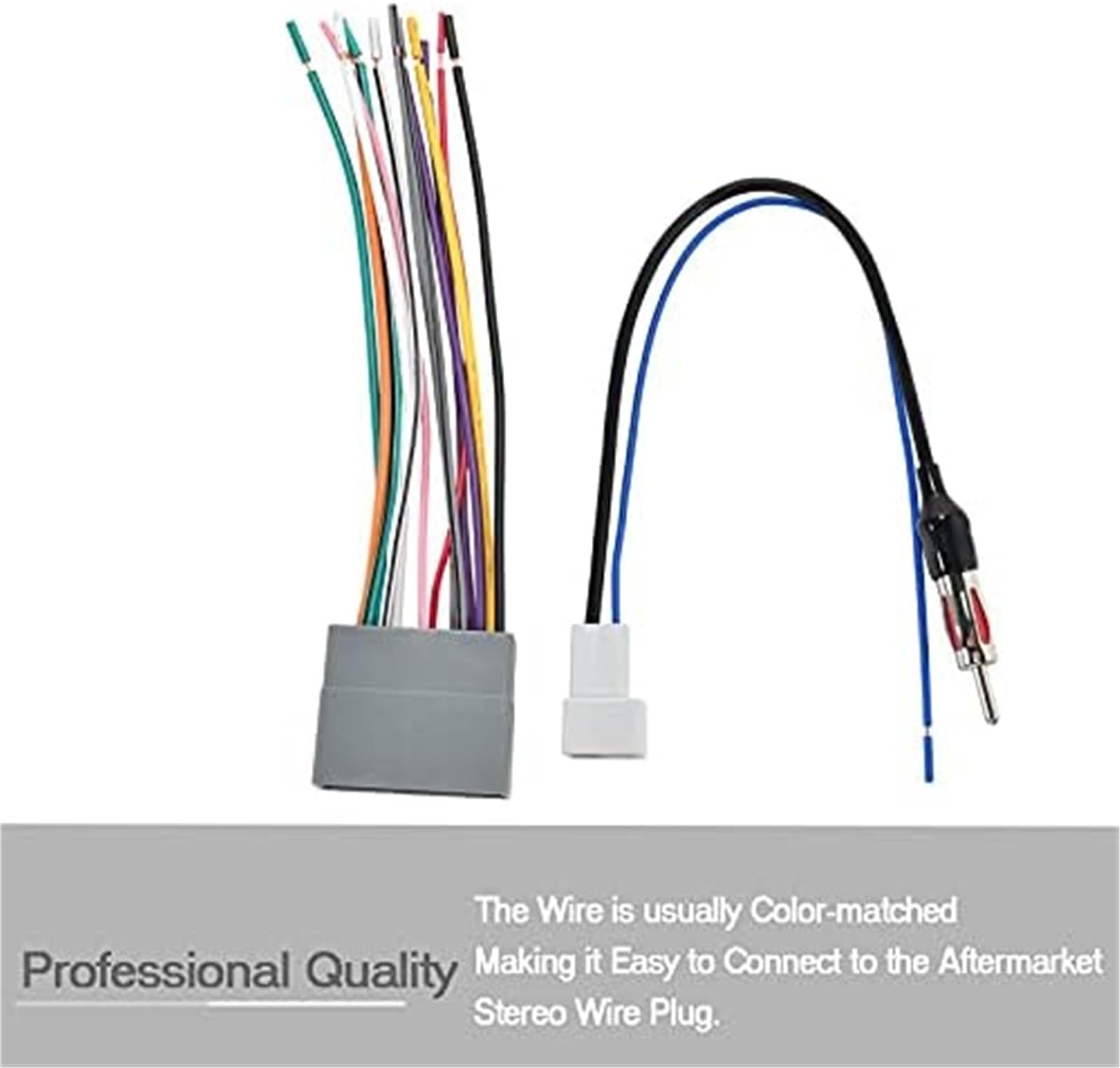 Cablaggio stereo radio for veicoli con adattatore for connettore