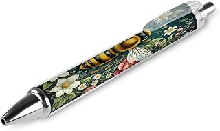 Black Ballpoint Pens 0.5mm Fine Point Pen, Flowers And Animals | Retractable Black Pen with Super Smooth Refillable for Long-Lasting Use Writing Pens for Office and Everyday Use