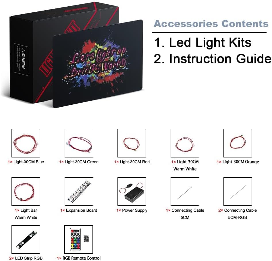 BrickBling Electric Light, Multi-Color Changeable Base, Shining Stones, Perfect for Display, Compatible with LEGO 76223