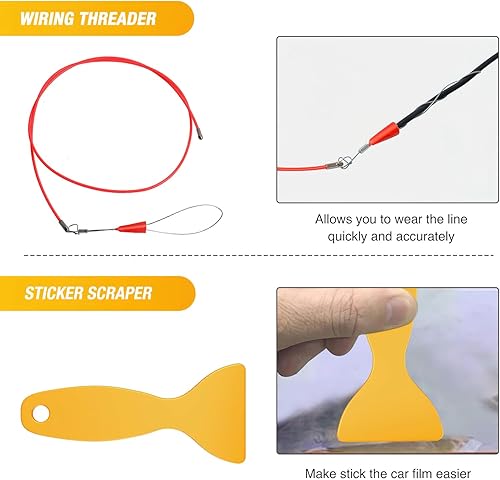 Miniatura 6 de GOOACC Herramienta de extracción de molduras de 40 piezas, herramienta de extracción de terminales automáticos, alicates de clip automático, kit de