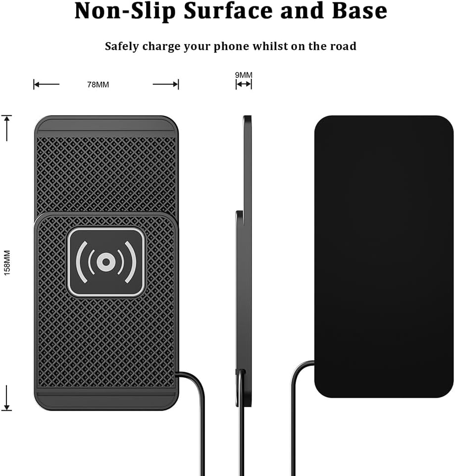 Wireless Charging Pad for Car for Ford Bronco Sport 2021-2025, 20W Fast Wireless Car Charger Pad Type-C/USB Non-Slip Phone Charging Mat,A 30cm Cable Type-C Plug