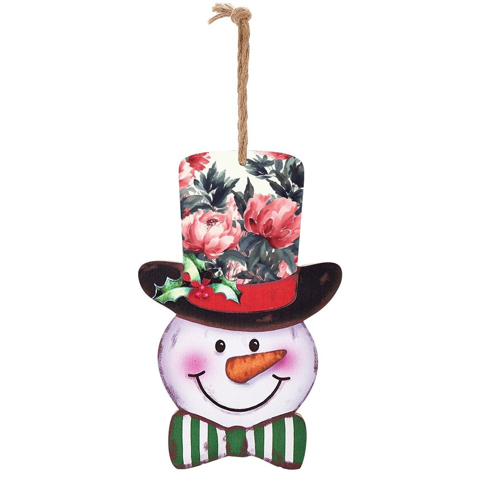 Panneau de Noël en bois suspendu pour sublimer votre entrée festive