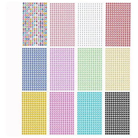 3120pcs Self-Adhesive Rhinestone Stickers for Crafts Cover