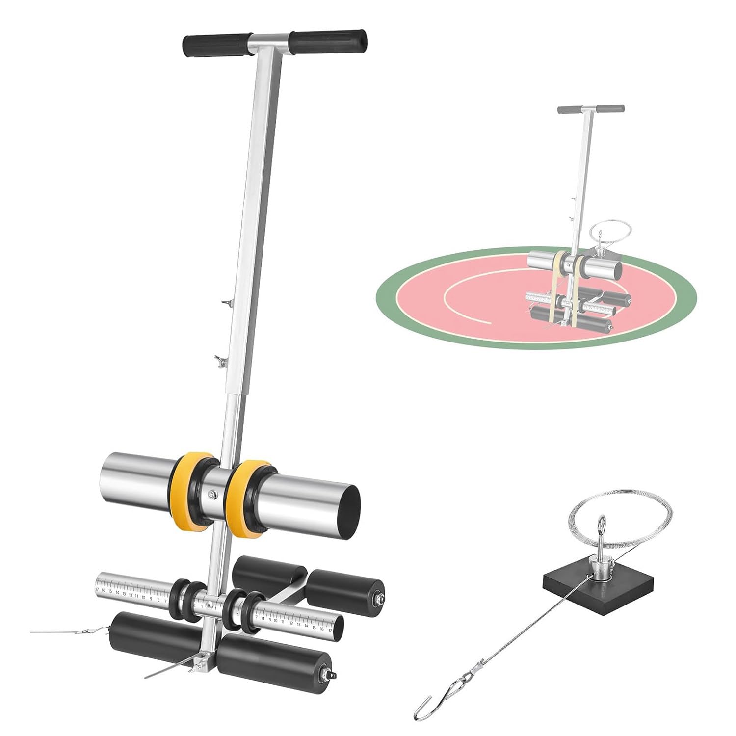 Linea spinta a mano Striping Machine per campo da basket, parcheggio, avvertimento stradale - applicatore di nastro di vernice