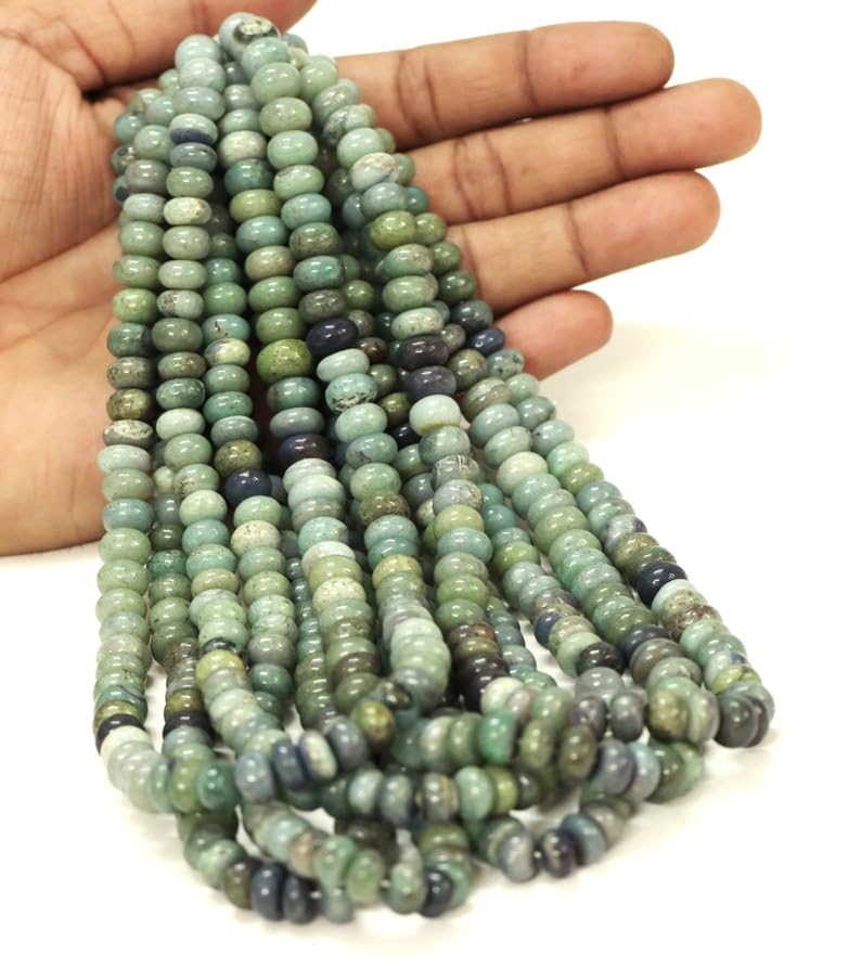 Perles opale vert olive naturelles pour façonner des bijoux chargés d'histoire