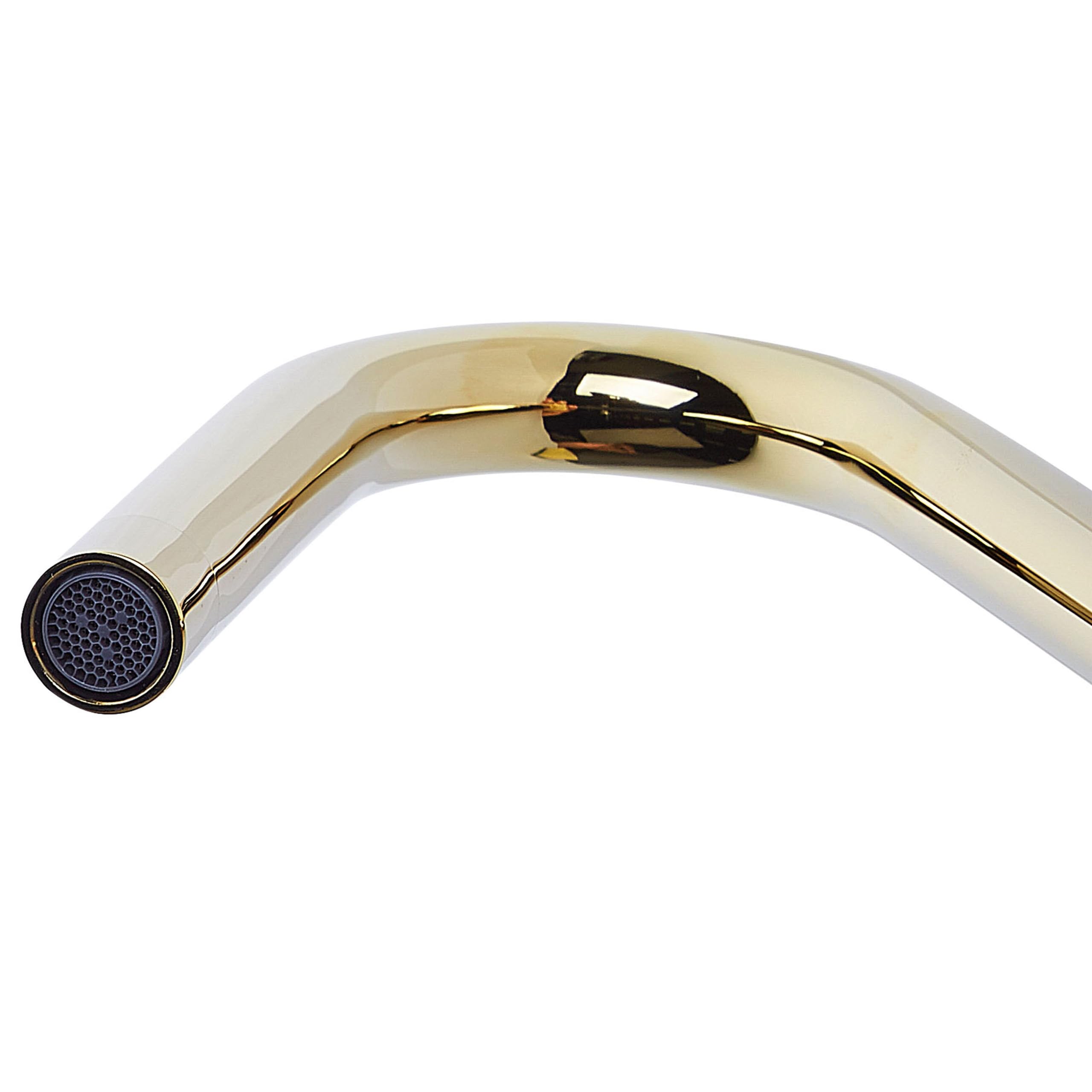 Grifo mezclador para lavabo metal brillante latón baño moderno grifo de doble mando dorado Kalambo