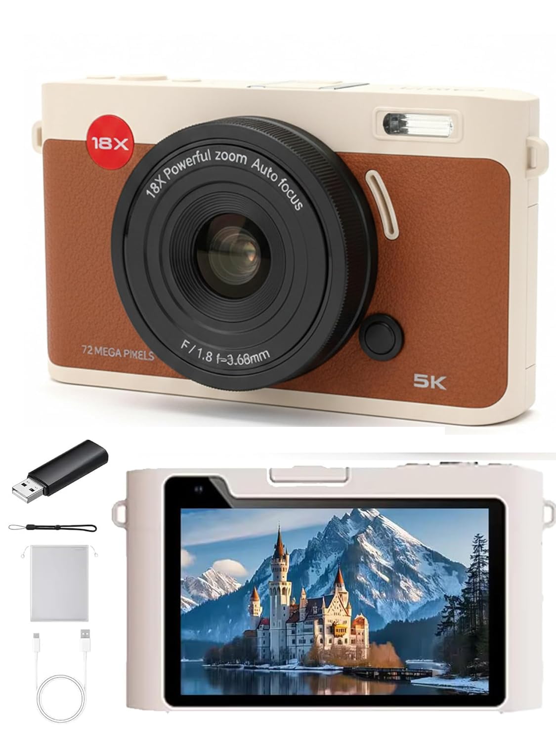 Cason 5K Digital Camera for Photography – 72MP Digital Point and Shoot Camera for Photos and Video with Touchscreen Autofocus,18X Zoom & WiFi Mini Digi Cameras Vintage for Adults-picture-14