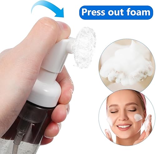 Miniatura 8 de Botella de espuma facial vacía pequeña mousse envase espumante dispensador de bomba de jabón espumoso negro verde