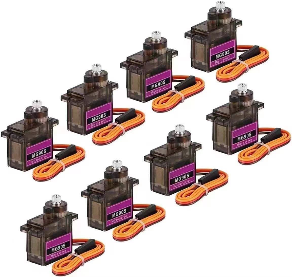 Super Debug 8 Pcs MG90S Mini Digital Servo Motor With Metal Gears-180° Rotation-For RC Airplanes,Helicopters (B0BHZZRC8V) Amazon Price History, Amazon Price Tracker