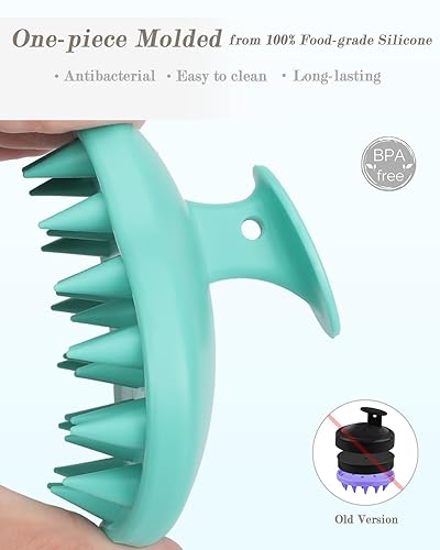 Miniatura 3 de FREATECH Cepillo masajeador de cuero cabelludo 100% de silicona para el cuidado del cuero cabelludo y el crecimiento del cabello, exfoliante