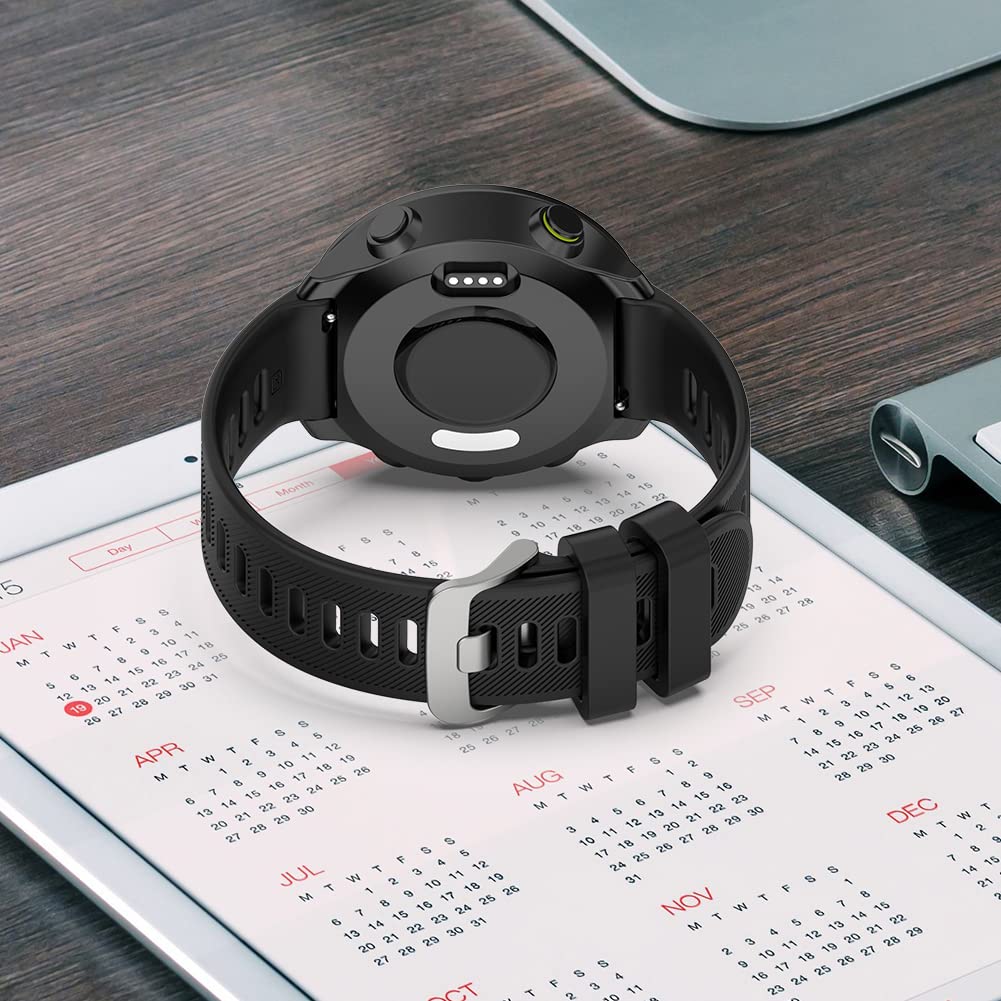 Bracelet de sport en Silicone à dégagement rapide, 20mm, style officiel, pour Garmin Forerunner 55 158, 245, 245M, 645 1511 Bracelet de sport en Silicone à dégagement rapide, 20mm, style officiel, pour Garmin Forerunner 55 158, 245, 245M, 645 1511