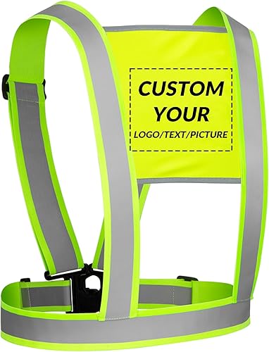 Chaleco de seguridad personalizado, chaleco reflectante ajustable, correas de alta visibilidad con logotipo, chaleco de seguridad unisex para