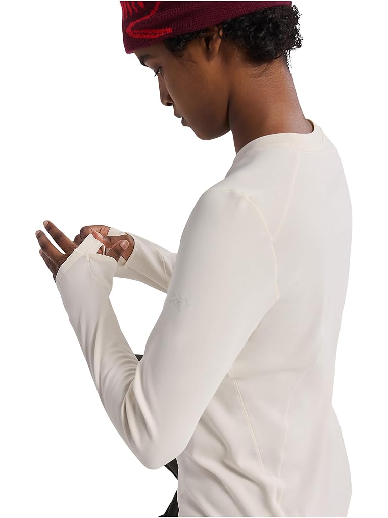 White Arc'teryx Taema Thermal Crew Long Sleeve