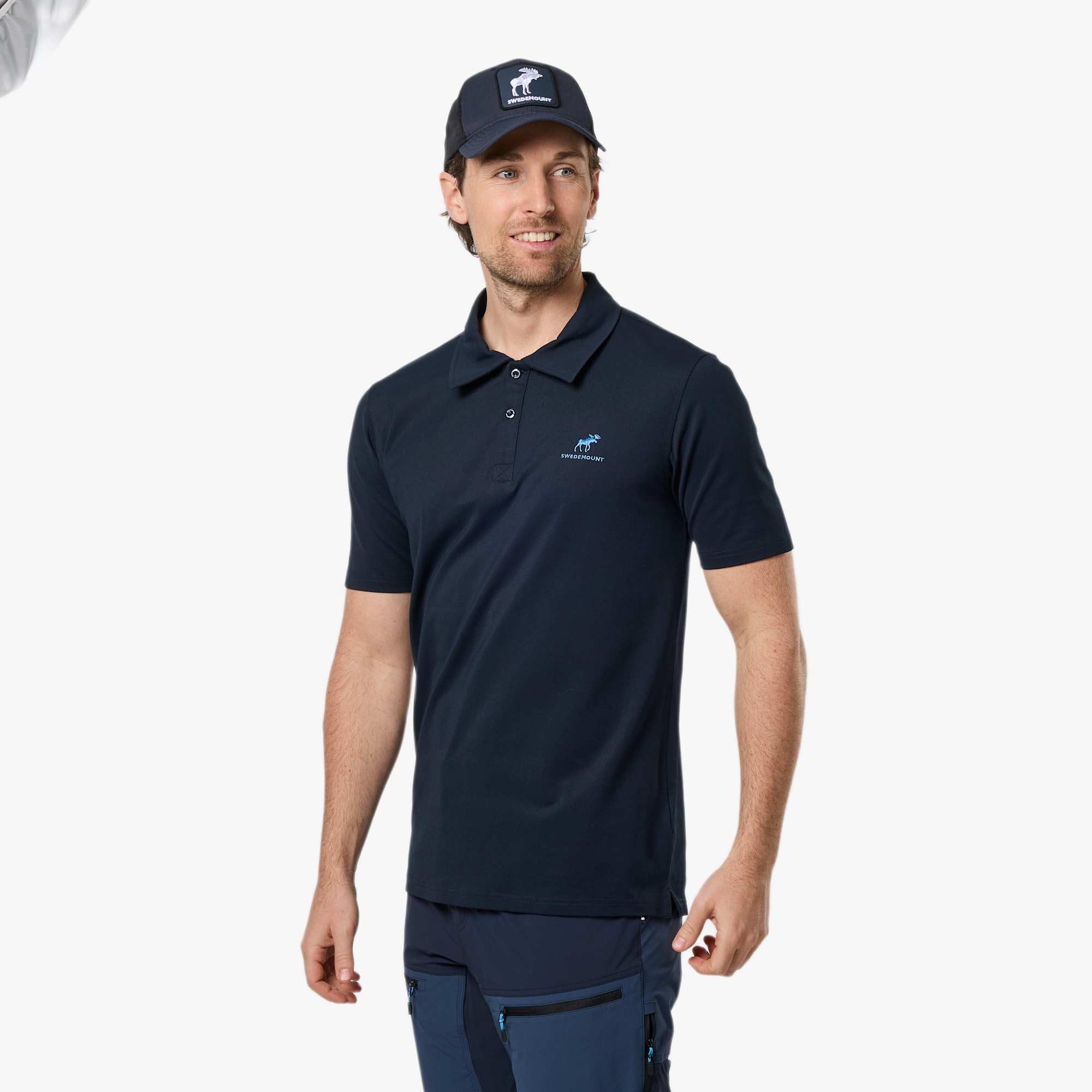 Swedemount Elk Polo męska koszulka polo z krótkim rękawem szybkoschnąca