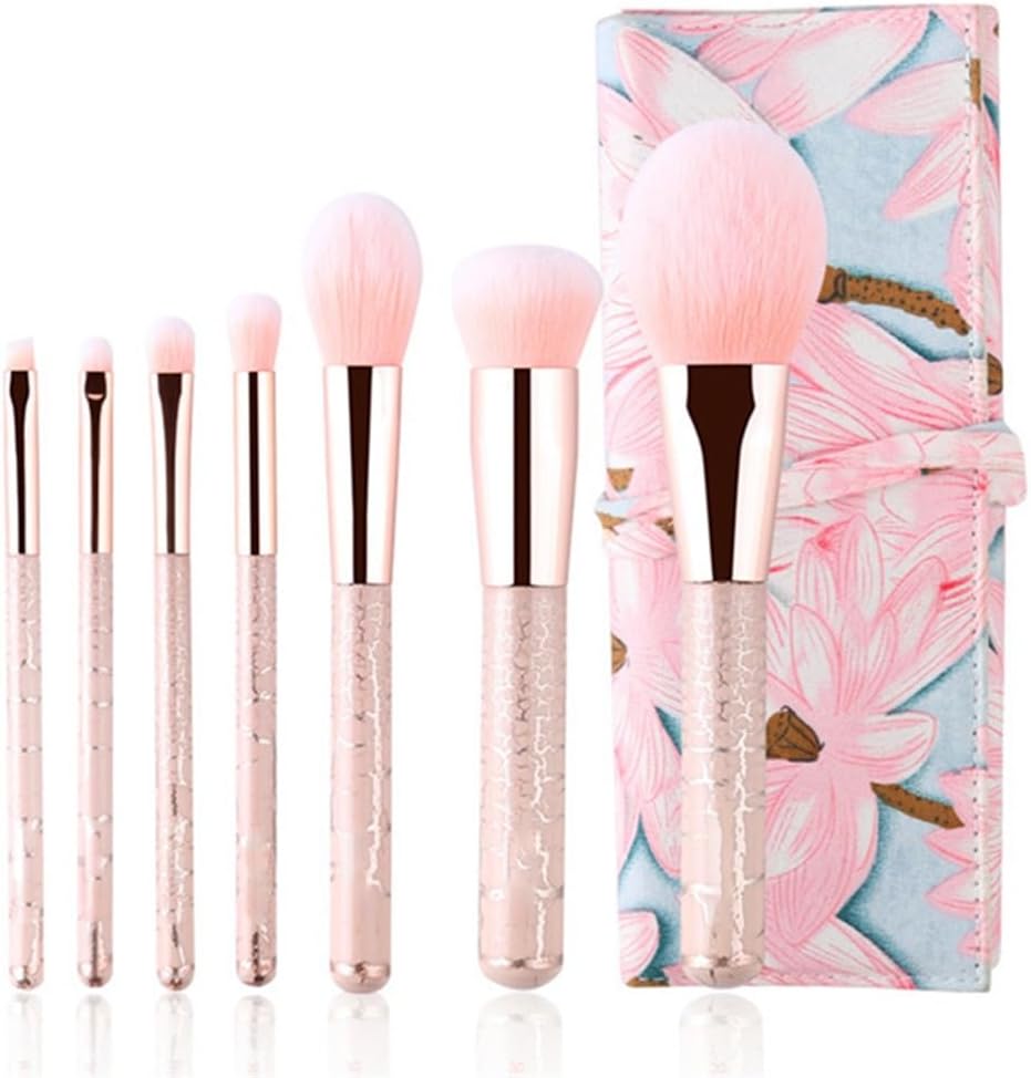 Rose Gold 7pcs Makeup Brush Set Beauty Tools Loose Powder Brush Eyeshadow Brush Handle