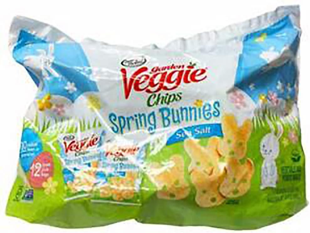 Sensible Portions Easter Spring Bunnies Sea Salt Garden Veggie Chips 12 Bags