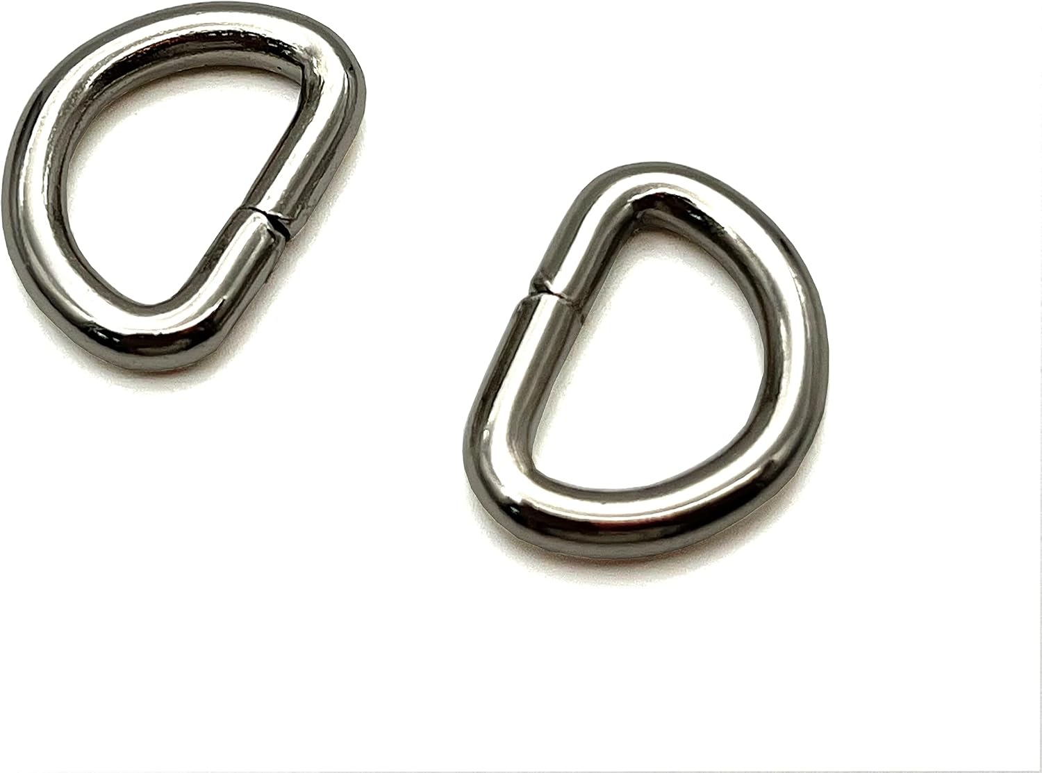 D Shape Rings Semi-Circular D ring buckles Non-Welded 1/2" / 13mm iron for webbing straps bags purse belt Dog Collars hardware making nickel AC41
