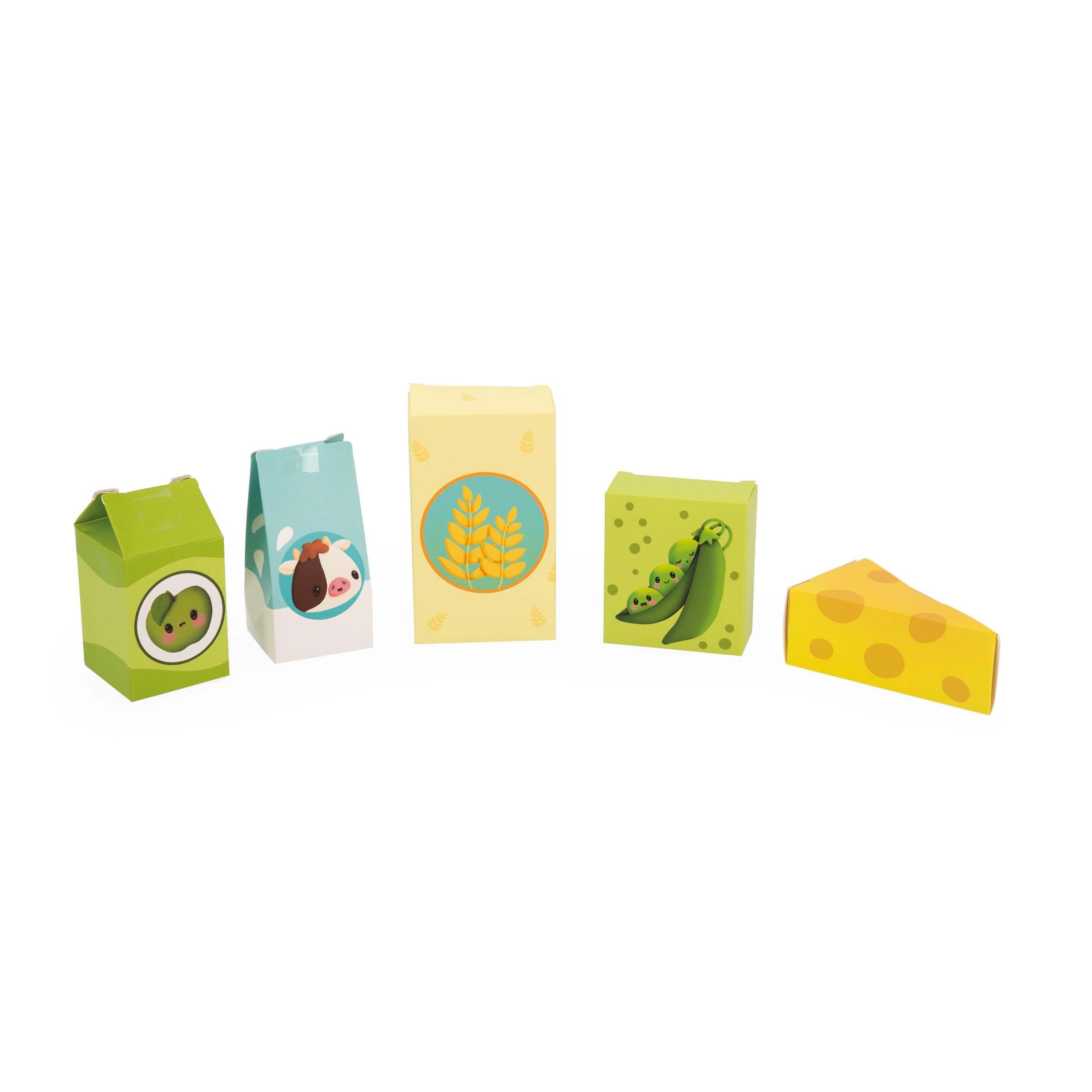 Janod - Tienda Infantil Farm Market - Juguete de Imitación Infantil - 32 Accesorios - Estimula la imaginación - Juguete de Madera FSC - Pintura al Agua - A Partir de 3 años, J03322