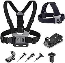 7PC Action Cam Zubehör für Insta 360 X5/X4/X3/X2/Ace Pro 2/ONE RS, Brustgurt + Kopfgurt + Rucksack mit Schnellbefestigung, Action cam Halterung Kompatibel mit GoPro Hero, SJCAM und Anderen