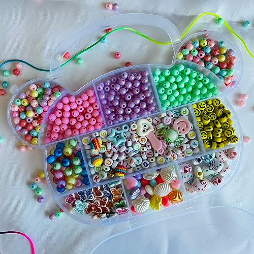 KIT CRIATIVO INFANTIL MIÇANGAS/PULSEIRAS URSO COM FIO DE SILICONE