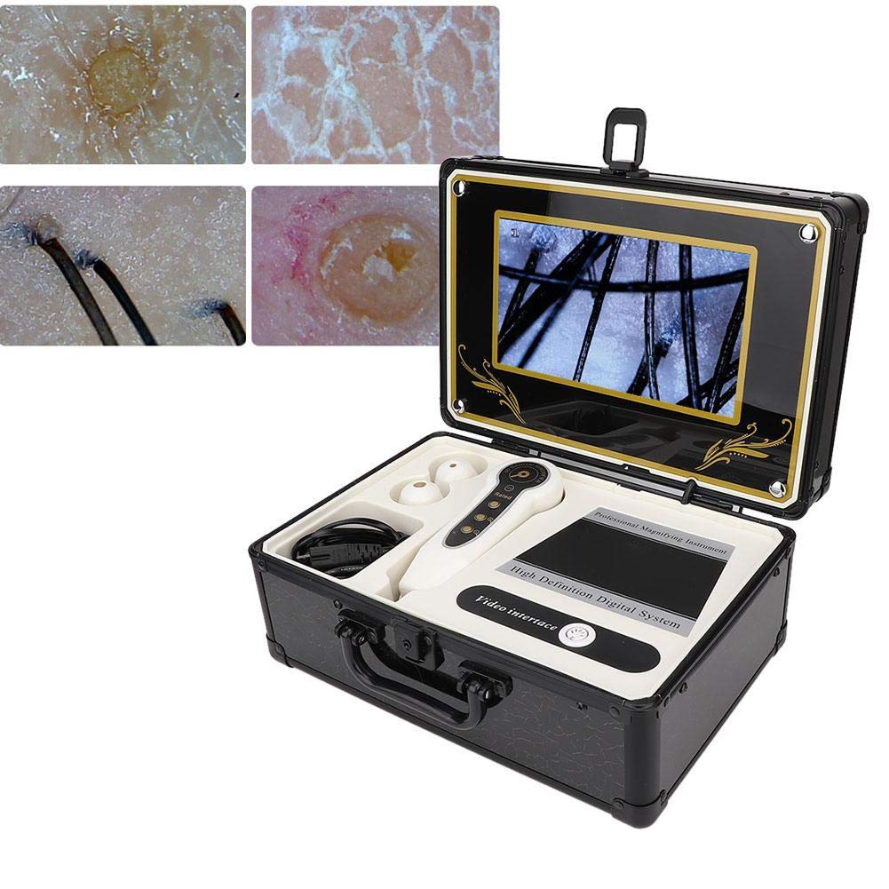 【Venta del día de la madre】Pangding Detector de Cuero cabelludo, Profesional 50X 200X Folículo capilar Facial Cuerpo Analizador de Piel Microscopio Cuidado de la Piel Máquina de Salud Herramienta