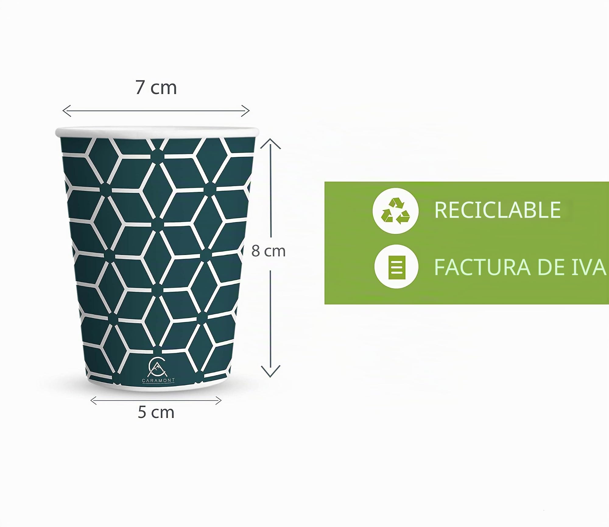 Caramont,7 Oz 1000 Vasos de cartón, desechables, resistentes al calor, para bebidas frías y calientes de cartón de calidad, ideal para café, té, cumpleaños, etc