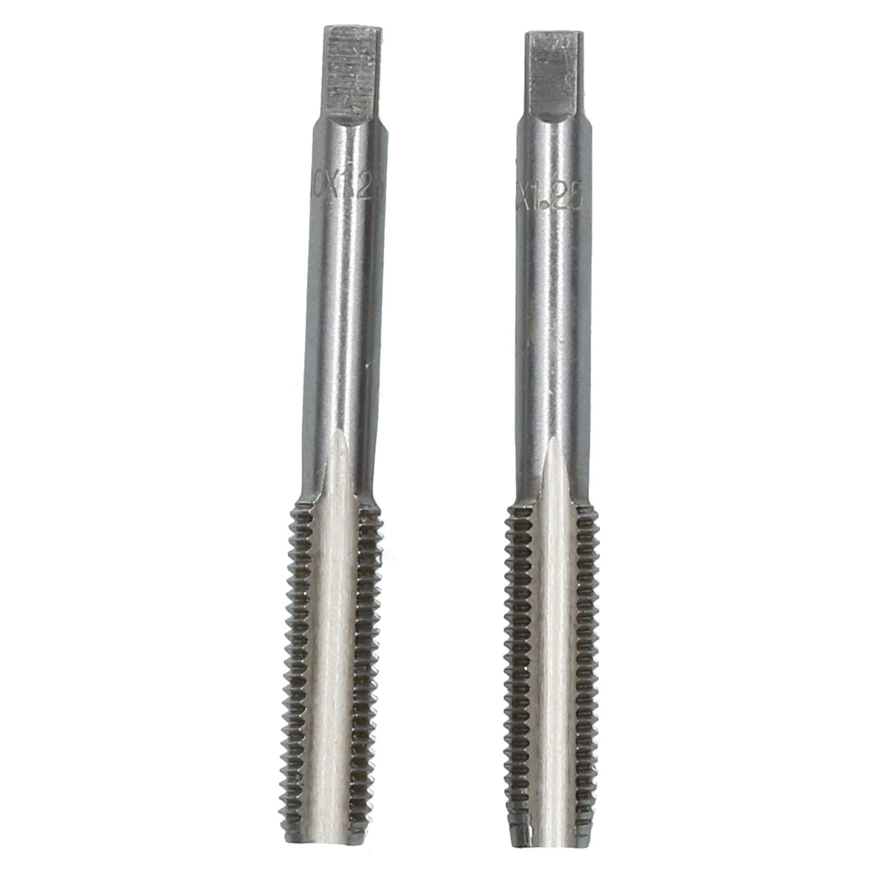 M10 x 1.25mm Metric Tap Set, Tungsten Steel, Taper and Plug Thread Cutter TD019