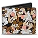 Buckle-Down Herren Bifold Wallet Tasmanian Devil Taz Reisezubehr-Bi-Fold-Brieftasche, Mehrfarbig, 10.1 cm x 8.89 cm