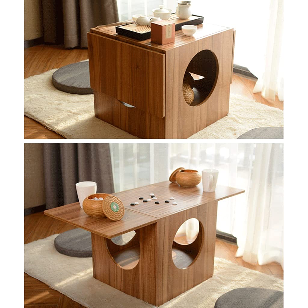 Amazon | 木製チェスセット、折りたたみコーヒーテーブル、多機能屋内