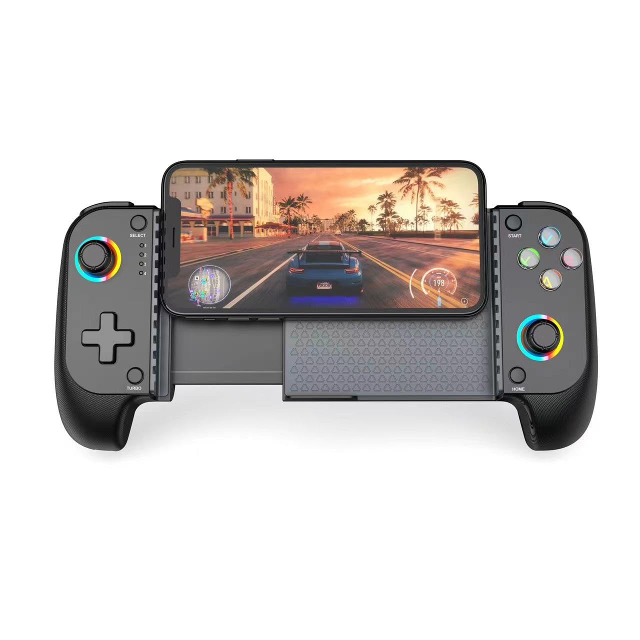 Mobile Gaming Controller for Iphone/Android with Case Support, Phone Game Controller Support Phone Case, RGB Light Hall Joystick, Turbo, Mobile Gaming Game-pad-image-13