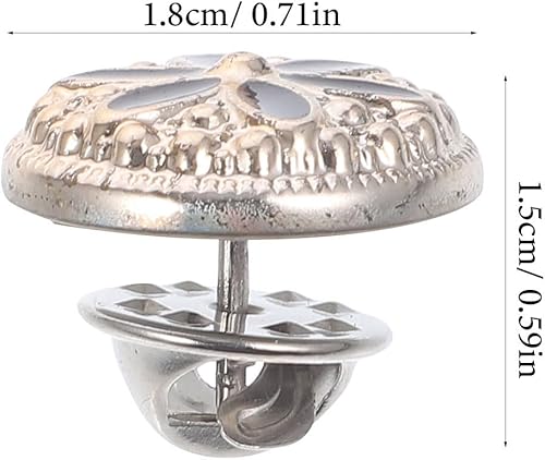 Miniatura 3 de EXCEART 20 botones decorativos para ropa, abrigo elegante y alfileres de bricolaje, diamantes de imitación multiusos y diseño de perlas de