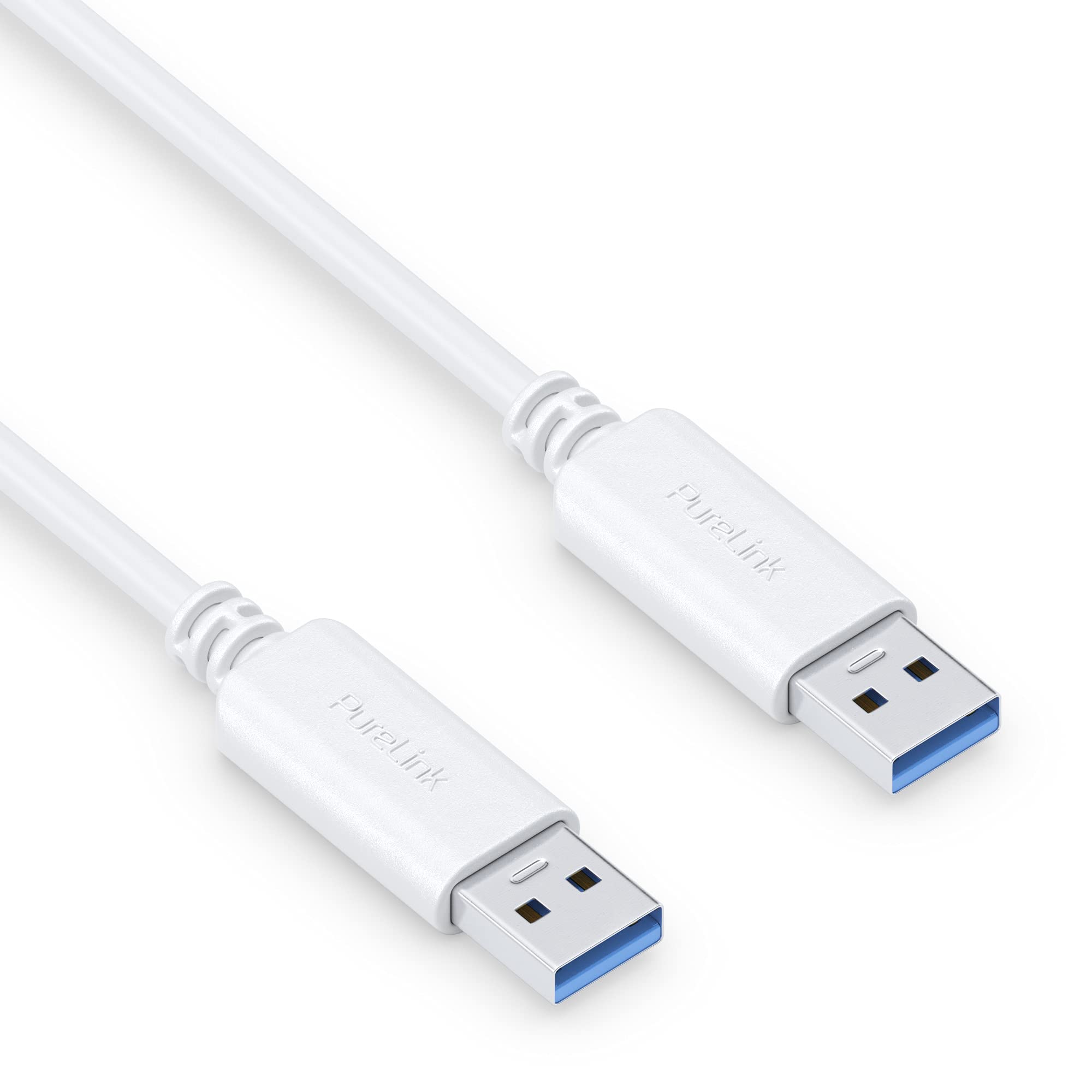 PureLink USB-A to USB-A Cable, USB 3.1 Gen 1 with 5 GB/s Data Transfer, White, 2.00 m