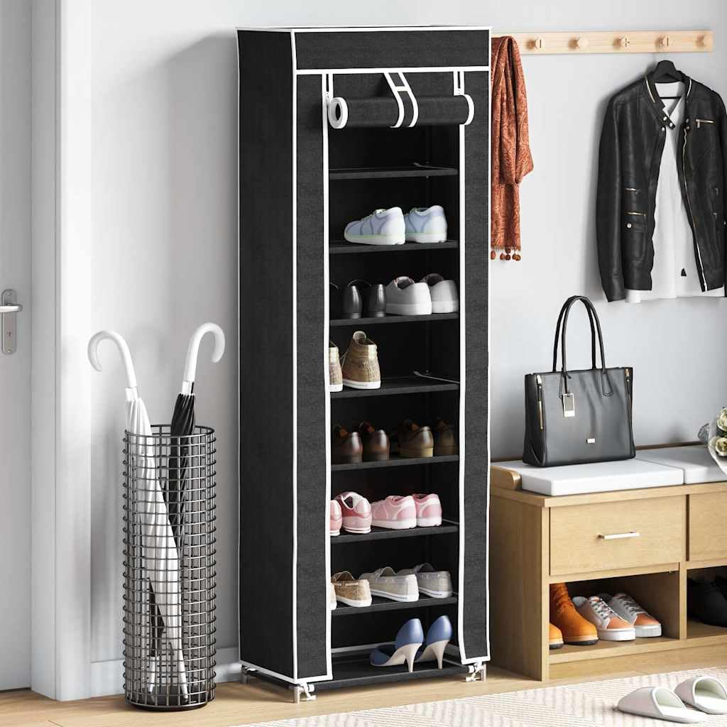 Zapatero de 8 capas, 57 x 29 x 162 cm, protección contra el polvo, tela no tejida, ahorra espacio para 20 pares de zapatos, organizador ideal para pasillo, entrada, dormitorio