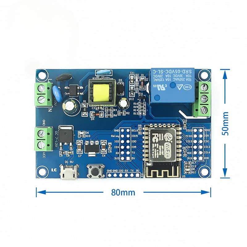 5Pcs ESP8266 ESP-12F Single Relay Module ESP AC/DC Controller Relay Module Board