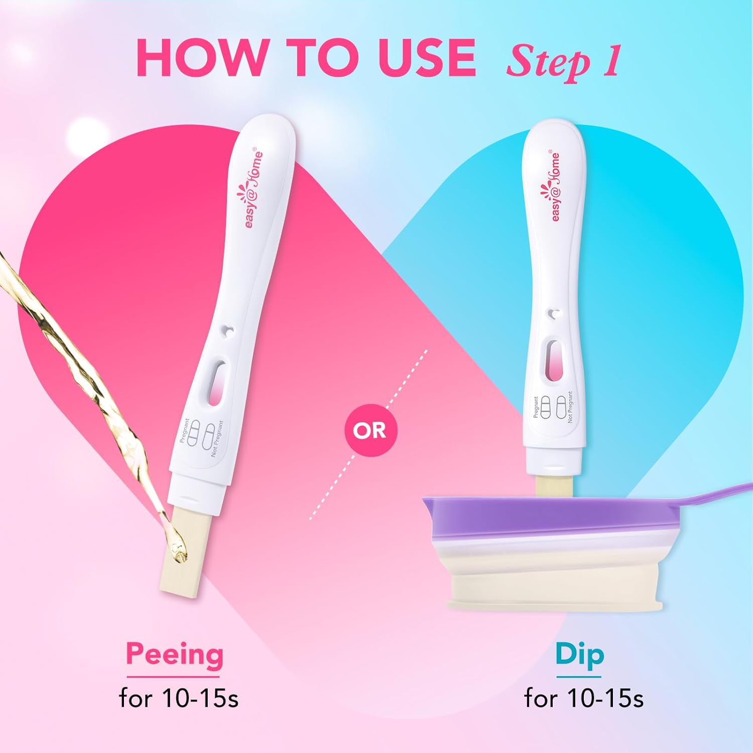 Easy@Home Smart Timing Pregnancy Test: Over 99% Accuracy for Early hCG Detection - Fast Results in Just 3 Minutes with Unique Love Heart Indicator | 5 Pack - Image 5